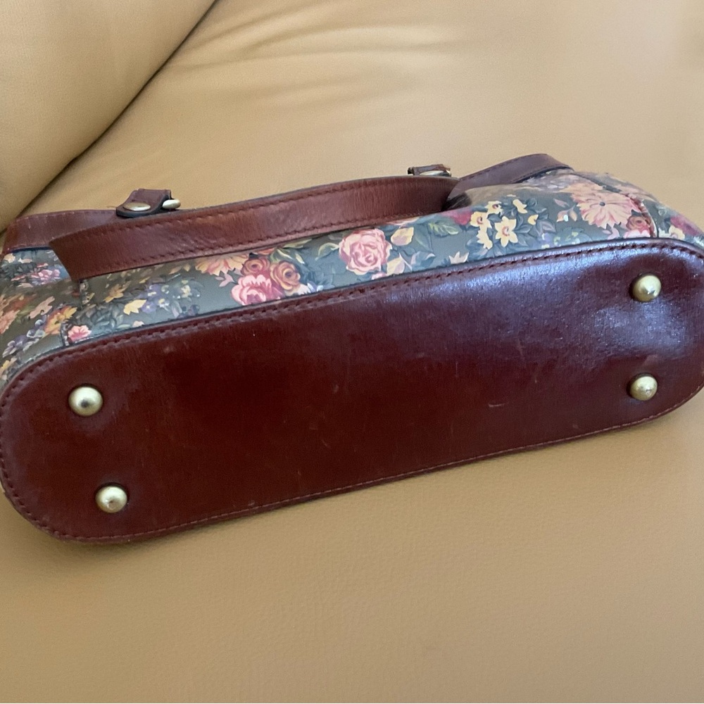 Patricia Nash Floral Leather Shoulder Bag Purse - Picture 6 of 6